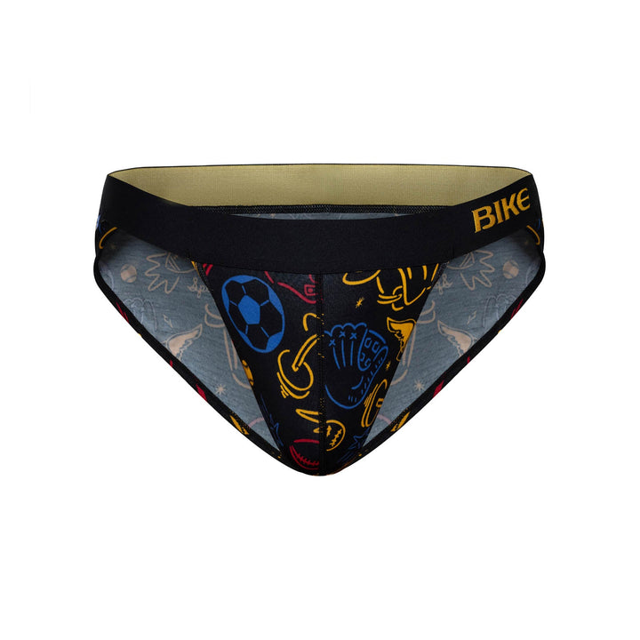 BIKE Athletic Active Jock Brief – Men’s Redesigned Modal Jersey Hybrid Support Underwear in Sports Print