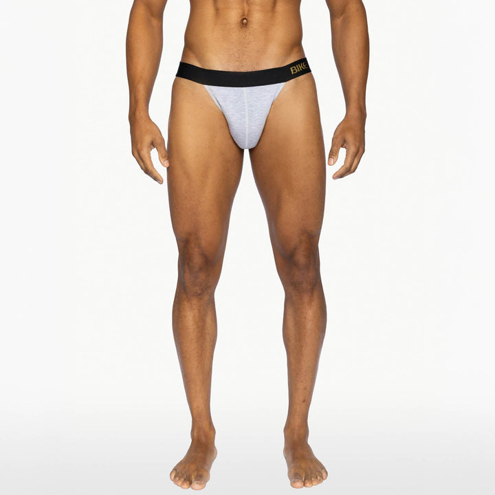 BIKE Athletic Active Jock Brief – Men’s Light Gray Modal Performance Underwear with Contoured Pouch