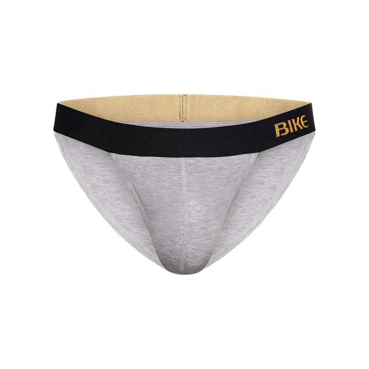 BIKE Athletic Active Jock Brief – Men’s Light Gray Modal Performance Underwear with Contoured Pouch