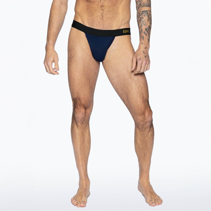 BIKE Athletic Active Jock Brief – Men’s Navy Modal Jersey Underwear with Enhanced Contoured Pouch