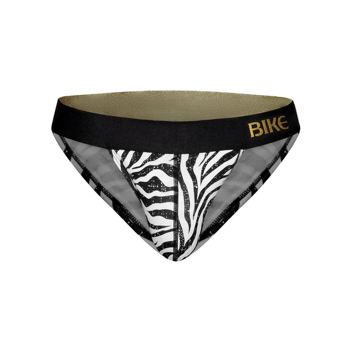 BIKE Athletic Active Jock Brief – Men’s Performance Hybrid Jockstrap-Brief (Zebra Modal Jersey)