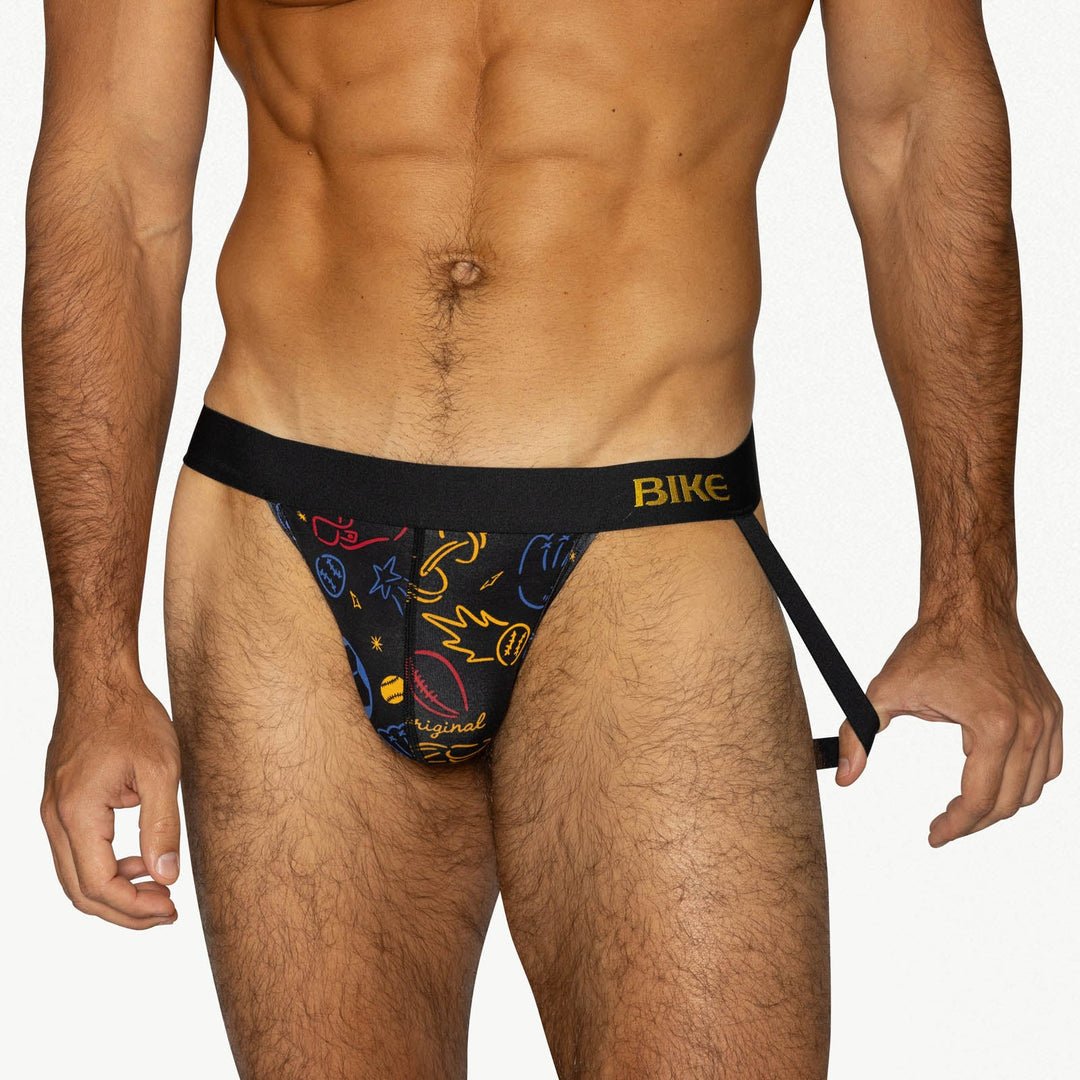 BIKE Athletic Active Jockstrap – Men’s Performance Sports Print Jockstrap with Modal Jersey Fabric