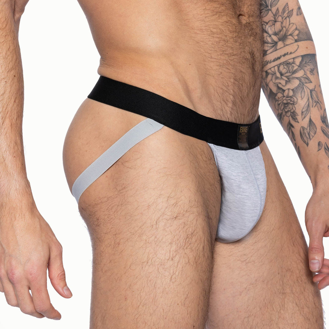 BIKE Athletic Active Jockstrap – Ultra-Soft Modal Performance Jock in Light Gray