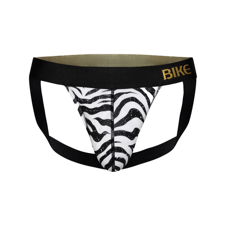 BIKE Athletic Active Jockstrap – Men’s High-Performance Modal Jock in Bold Zebra Print