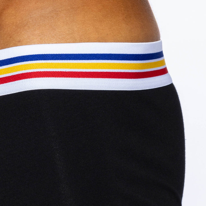 BIKE Athletic Stretch Cotton Trunk Underwear – Men’s 3" Inseam Mid-Rise Black Trunks with Contoured Pouch