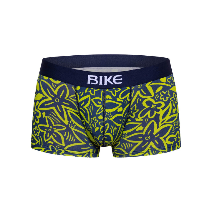 BIKE Athletic Stretch Cotton Trunk - Flower Party Print Men's Underwear