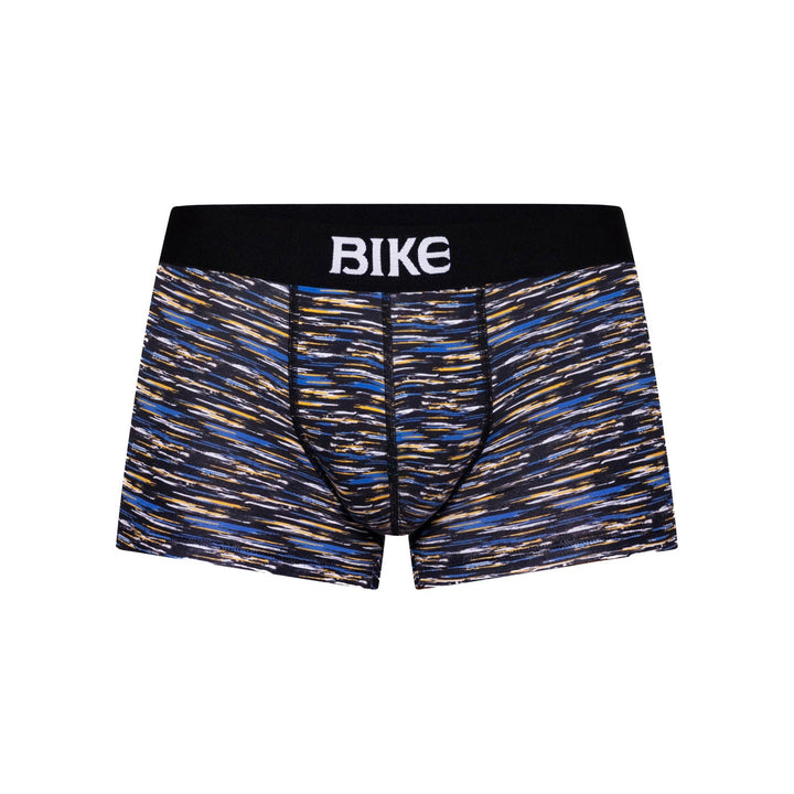 BIKE Athletic Stretch Cotton Trunk – Men’s 3” Inseam Mid-Rise Underwear in Indigo Brush Strokes