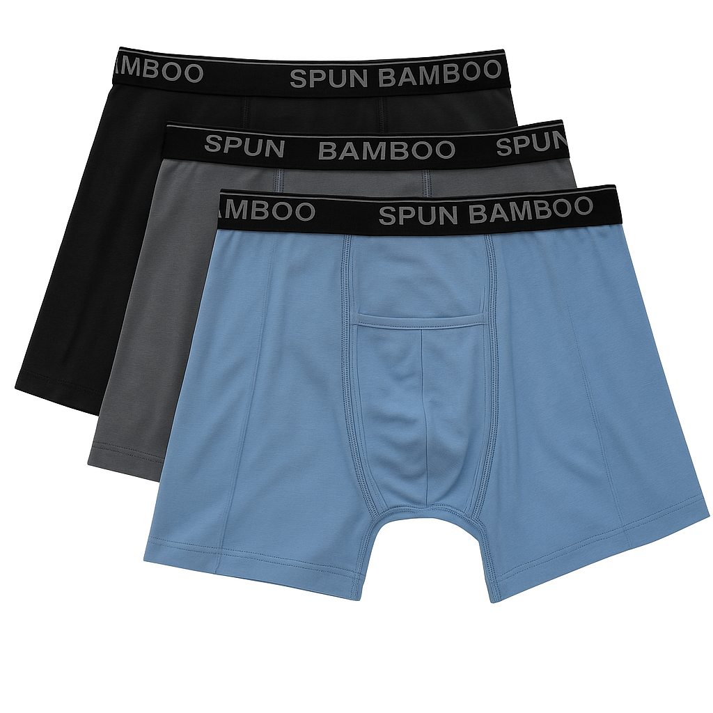 Spun Bamboo men's bamboo boxer briefs mixed colors 3-pack