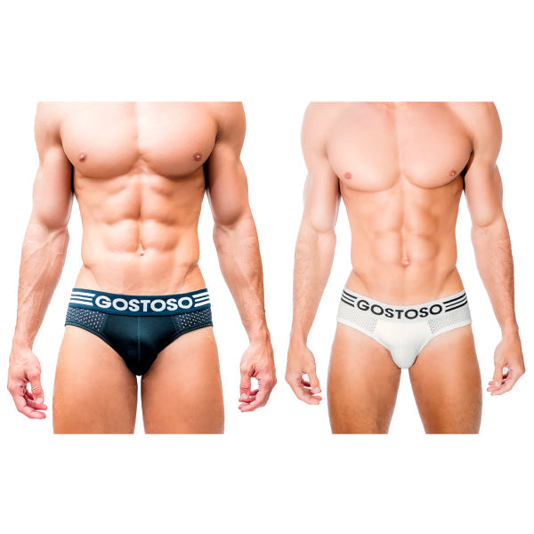 CA-RIO-CA Men's Gostoso Mesh Brief 2pack Briefs in 
