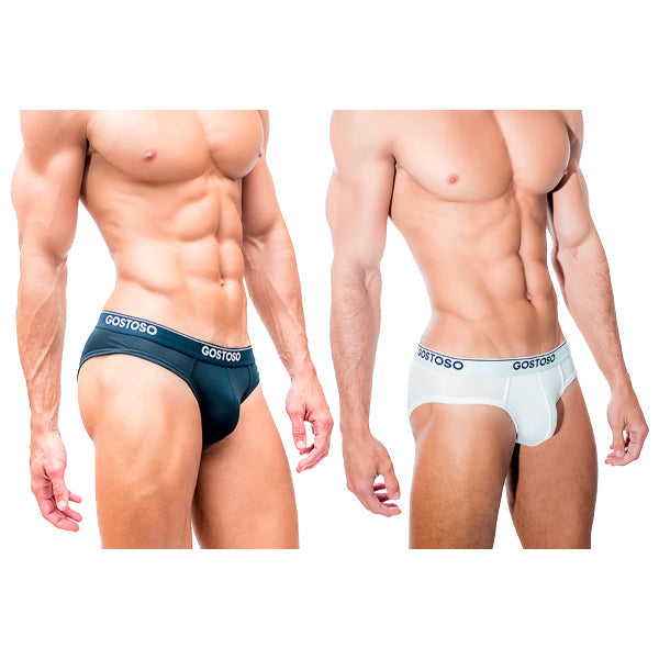 CA-RIO-CA Men's Gostoso Solid Brief 2pack Briefs in 