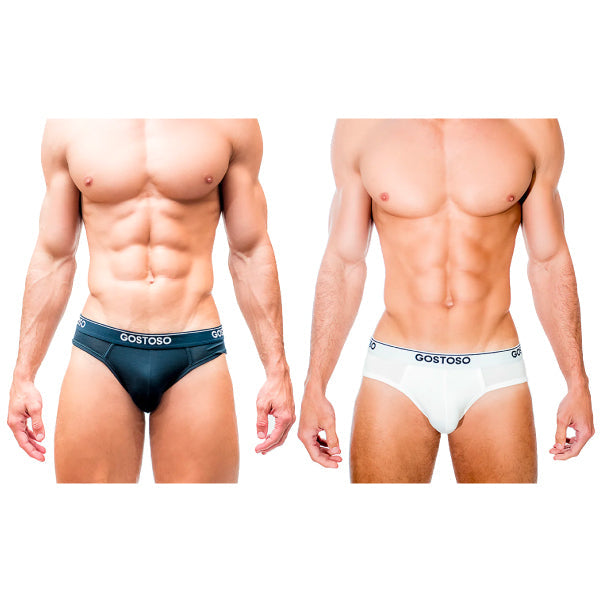 CA-RIO-CA Men's Gostoso Solid Brief 2pack Briefs in 