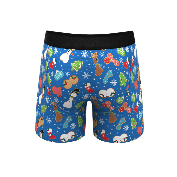 Shinesty "The Baked Goodies" Christmas Cookies Ball Hammock® Pouch Boxer Briefs with Fly