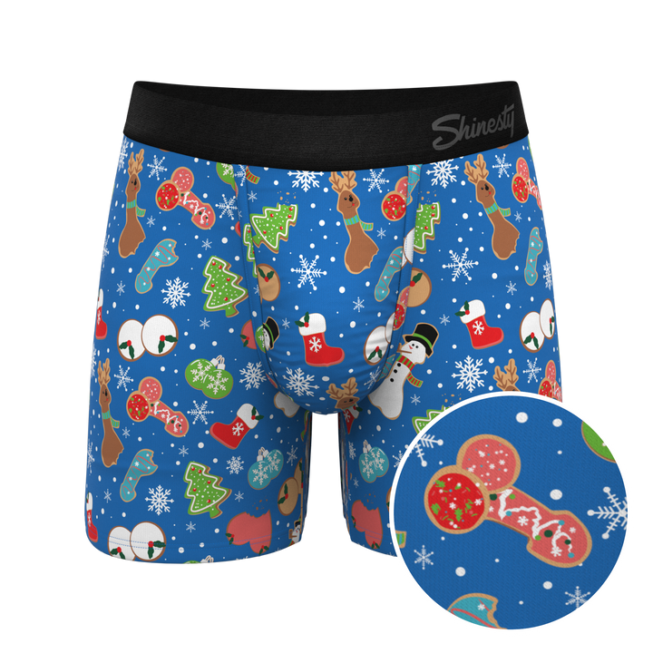 Shinesty "The Baked Goodies" Christmas Cookies Ball Hammock® Pouch Boxer Briefs (Standard Length)
