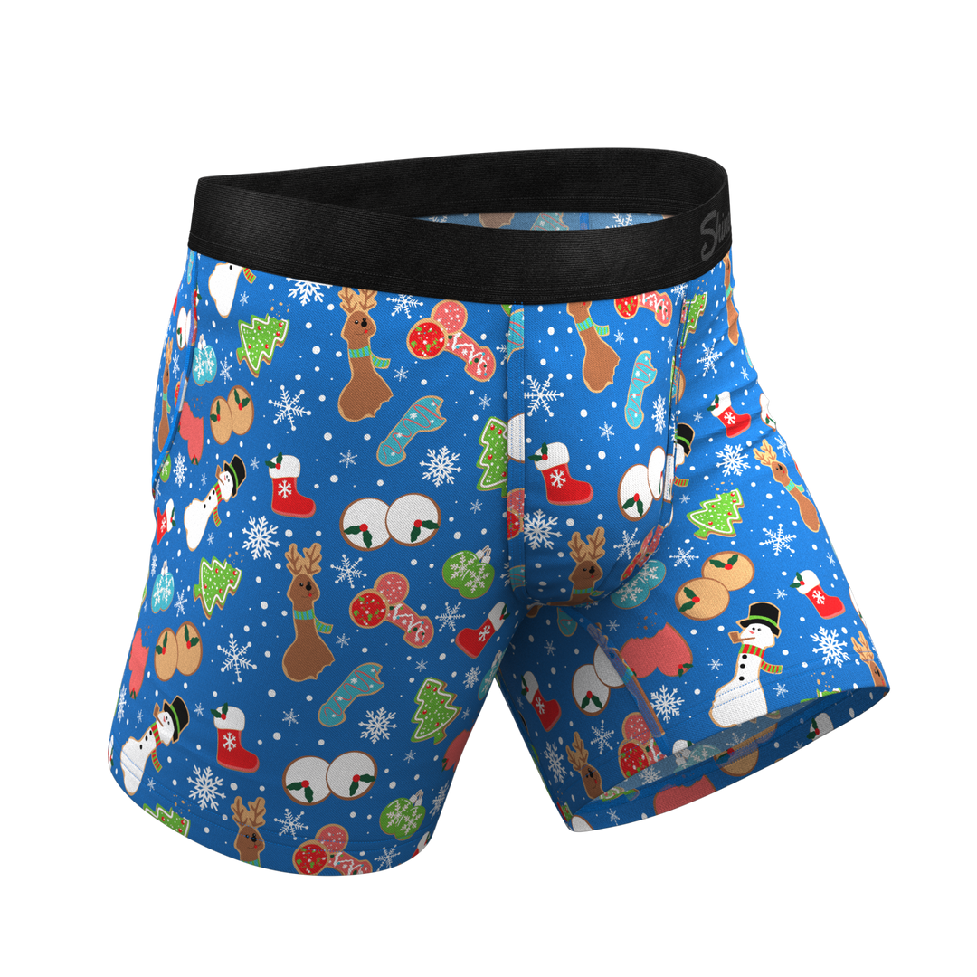 Shinesty "The Baked Goodies" Christmas Cookies Ball Hammock® Pouch Boxer Briefs (Standard Length)