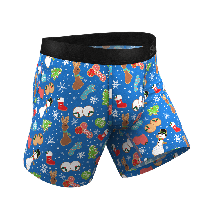 Shinesty "The Baked Goodies" Christmas Cookies Ball Hammock® Pouch Boxer Briefs (Standard Length)