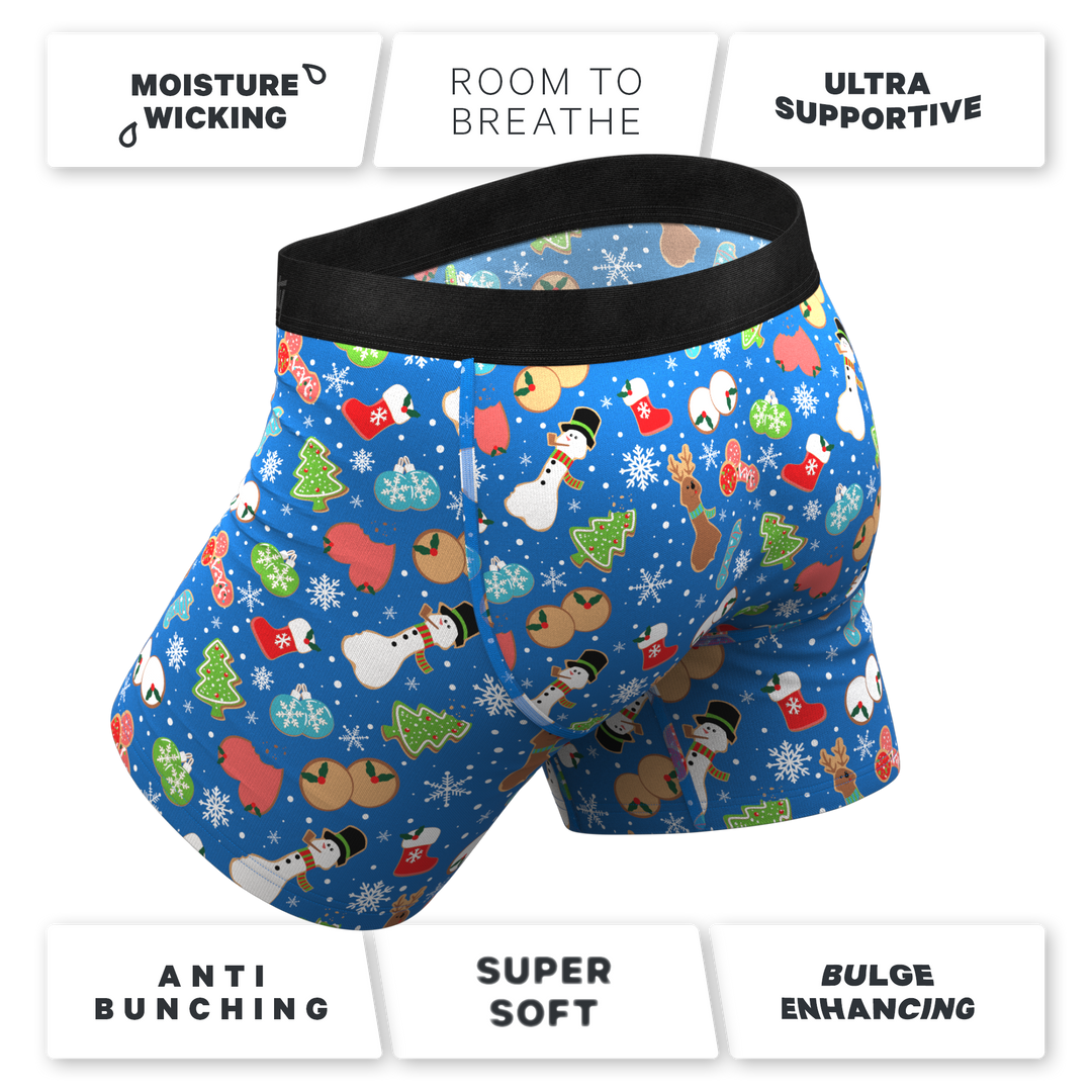 Shinesty "The Baked Goodies" Christmas Cookies Ball Hammock® Pouch Boxer Briefs (Standard Length)