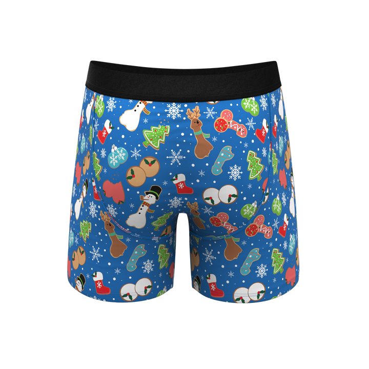 Shinesty "The Baked Goodies" Christmas Cookies Ball Hammock® Pouch Boxer Briefs (Standard Length)