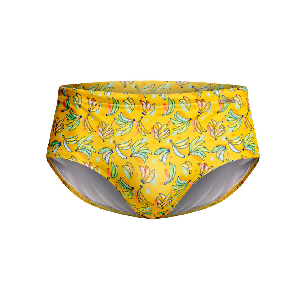 Mundo Unico Vainilla Men's Swim Shorts in Yellow – men's swimwear Handmade in Colombia
