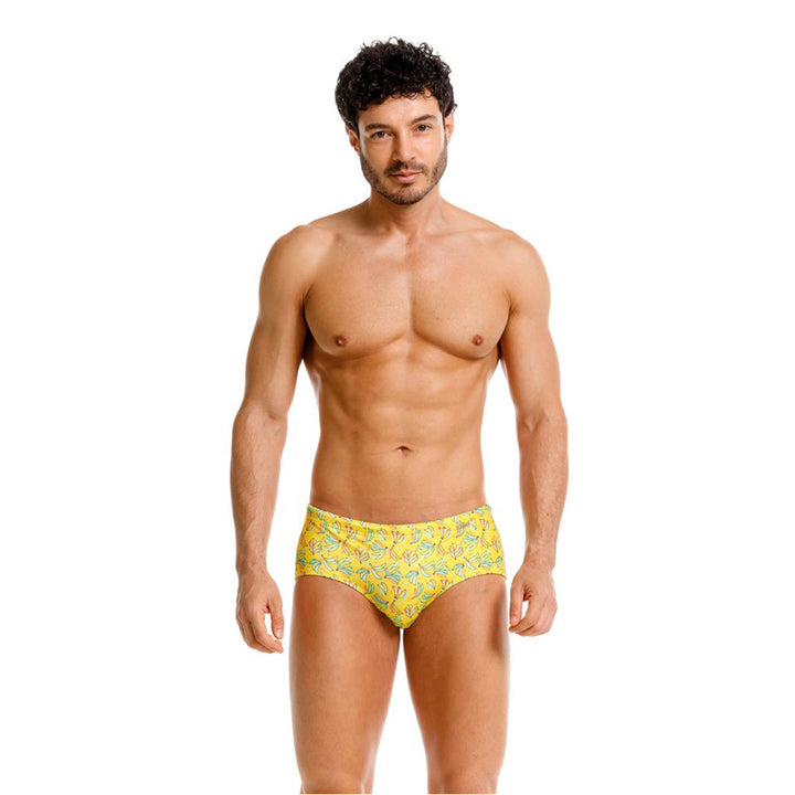 Mundo Unico Vainilla Men's Swim Shorts in Yellow – men's swimwear Handmade in Colombia