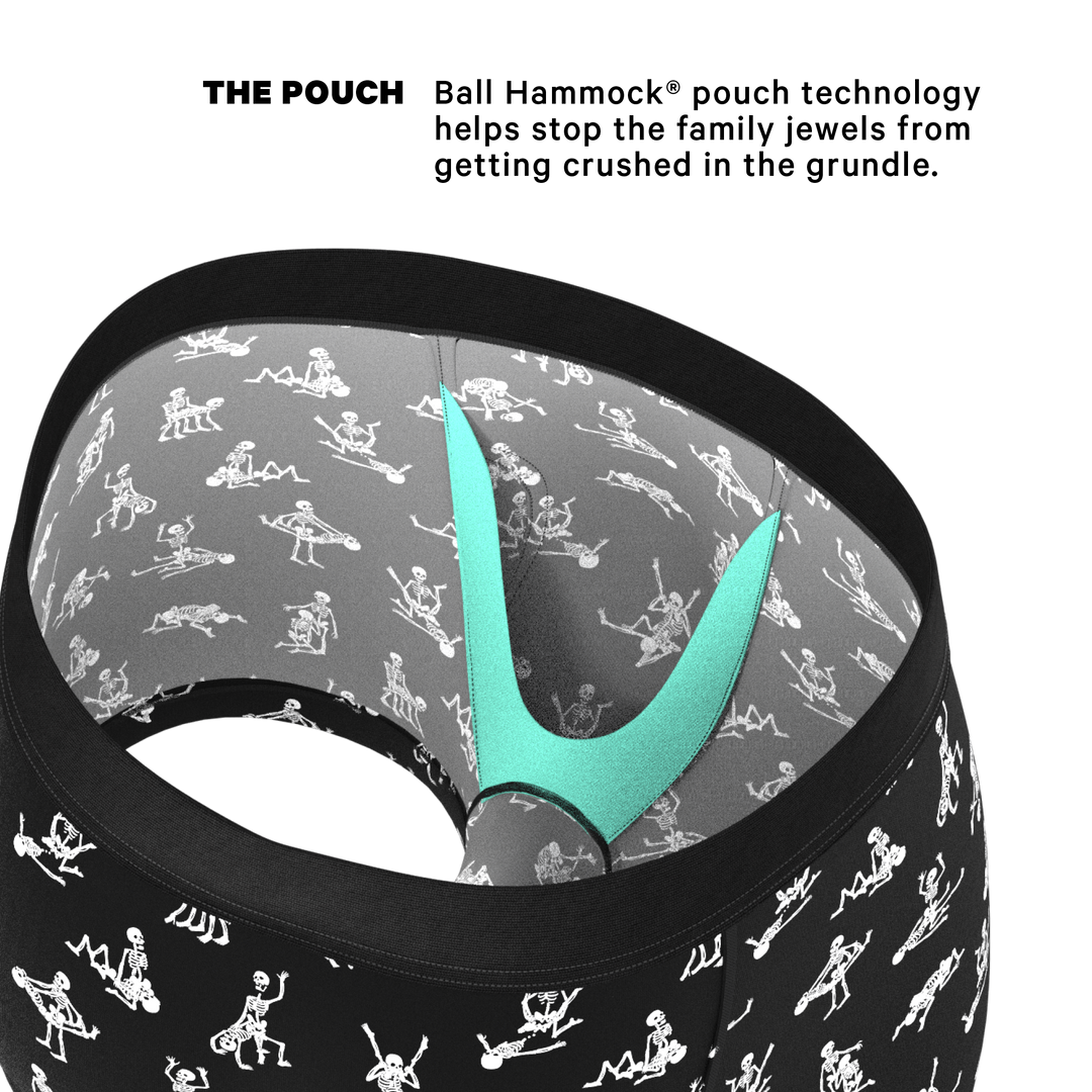 Shinesty "Bare Back Bones" Glow-in-the-Dark Skeleton Ball Hammock® Pouch Trunks Underwear