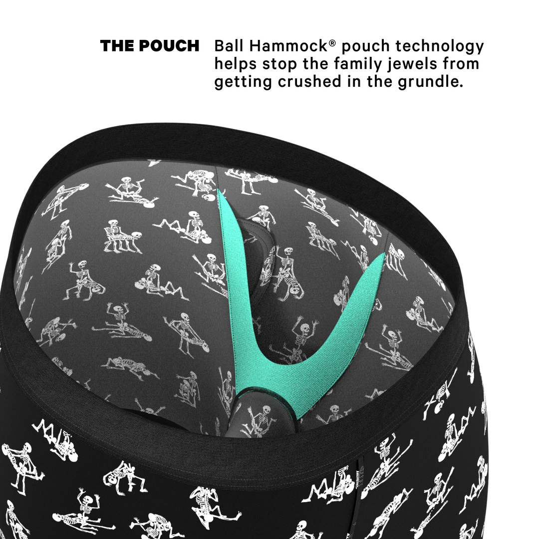 Glow in the Dark Skeleton Underwear | Long Leg Ball Hammock® Pouch w/ Fly