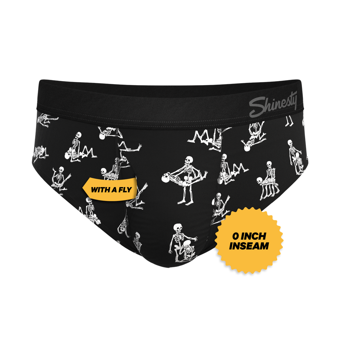 Glow in the Dark Skeletons Briefs | Bare Back Bones Ball Hammock® Pouch Underwear