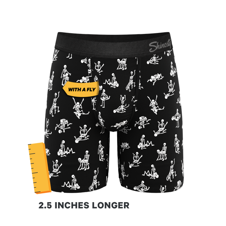 Glow in the Dark Skeleton Underwear | Long Leg Ball Hammock® Pouch w/ Fly
