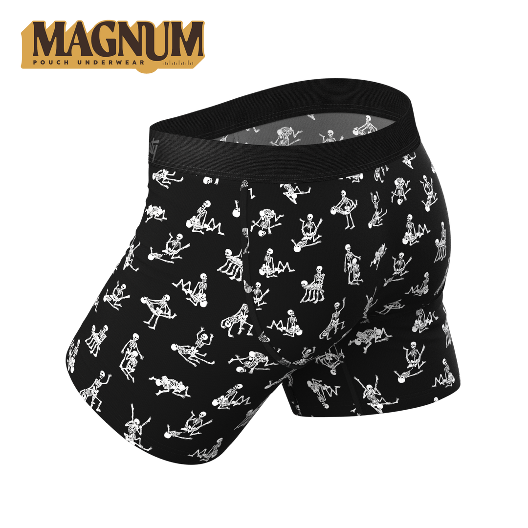 Bare Back Bones: Glow in the Dark Skeleton Ball Hammock® Magnum Big Pouch Underwear