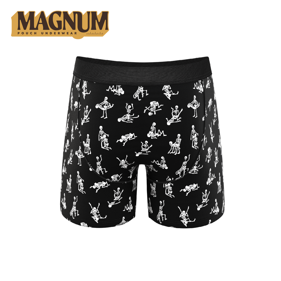 Bare Back Bones: Glow in the Dark Skeleton Ball Hammock® Magnum Big Pouch Underwear