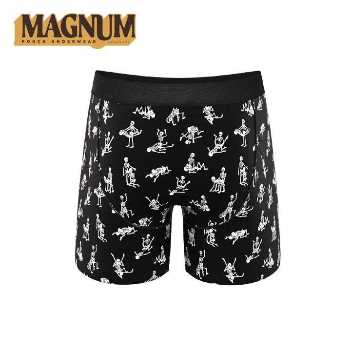 Bare Back Bones: Glow in the Dark Skeleton Ball Hammock® Magnum Big Pouch Underwear