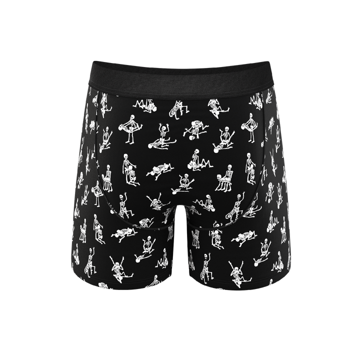 Bare Back Bones Glow in the Dark Skeletons Ball Hammock® Underwear with Fly