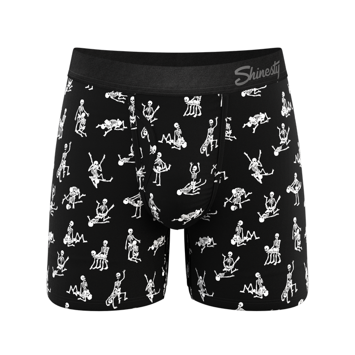 Bare Back Bones: Glow in the Dark Skeleton Ball Hammock® Magnum Big Pouch Underwear