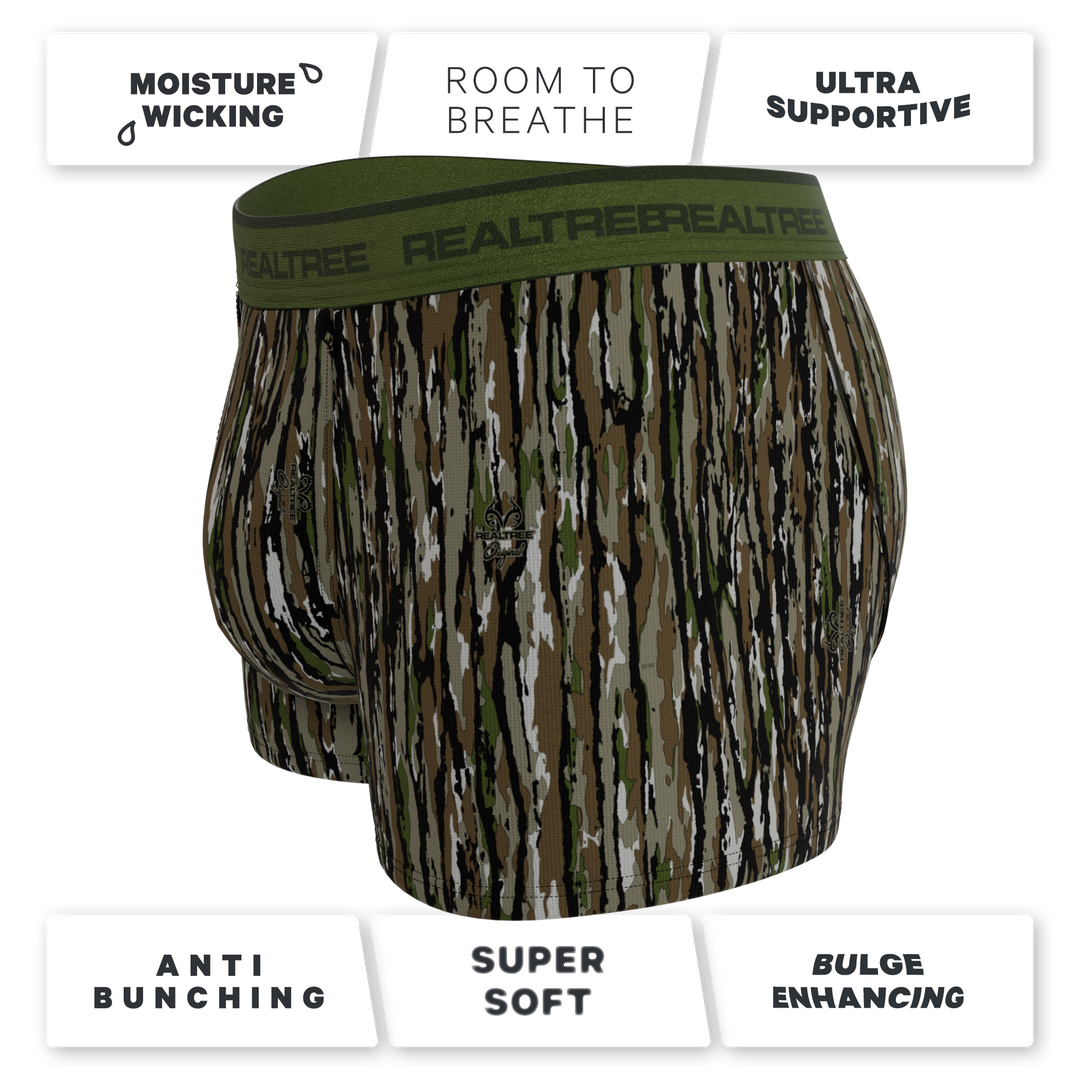 Shinesty x Realtree The Barking Up bark camouflage Ball Hammock pouch trunks – men's Realtree camo trunks