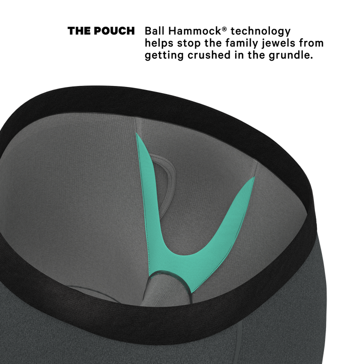 Shinesty "Basalt" Heather Charcoal Long Leg Ball Hammock® Pouch Underwear with Fly