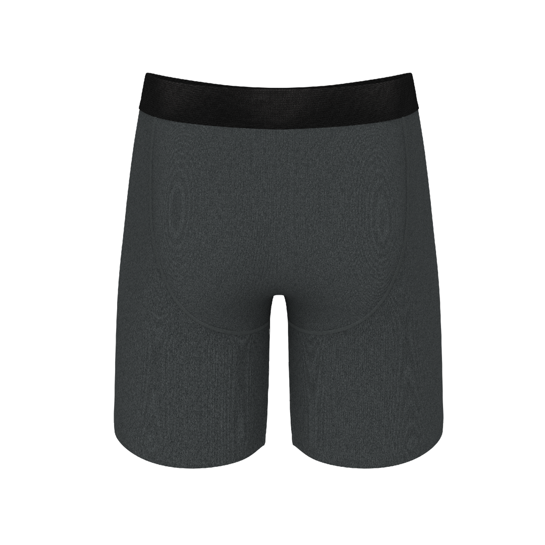 Shinesty "Basalt" Heather Charcoal Long Leg Ball Hammock® Pouch Underwear with Fly