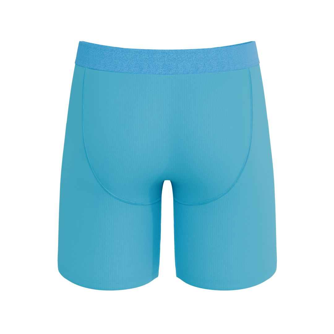 Shinesty The Beach Please palm tree long leg Ball Hammock boxer briefs with fly – tropical