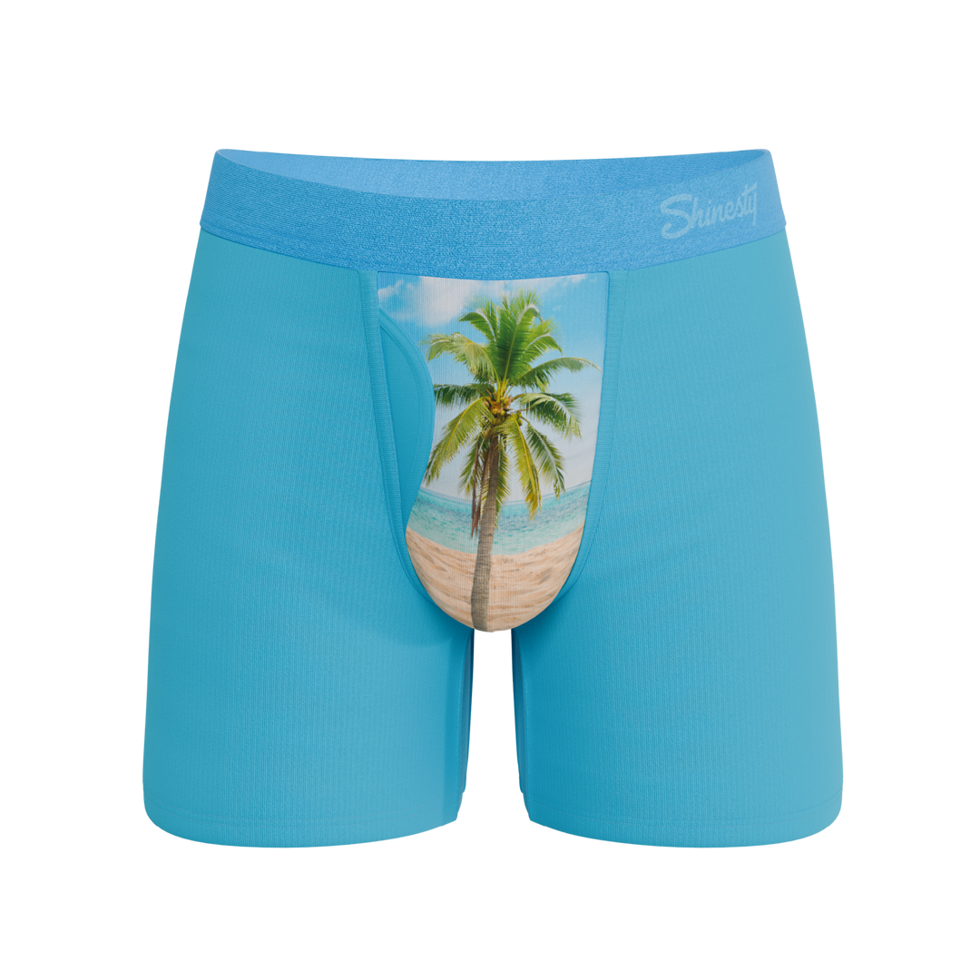 Shinesty The Beach Please palm tree Ball Hammock Magnum boxer briefs – tropical underwear