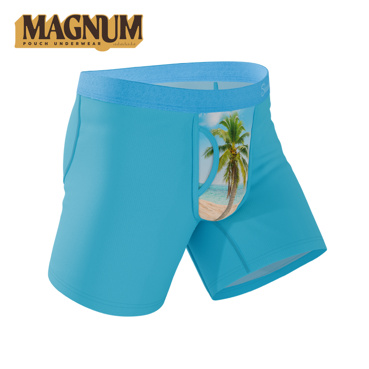 Shinesty The Beach Please palm tree Ball Hammock Magnum boxer briefs – tropical underwear