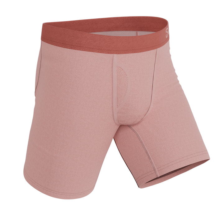 The Bell Pep Red Chambray Long Leg Ball Hammock® Pouch Underwear With Fly by Shinesty
