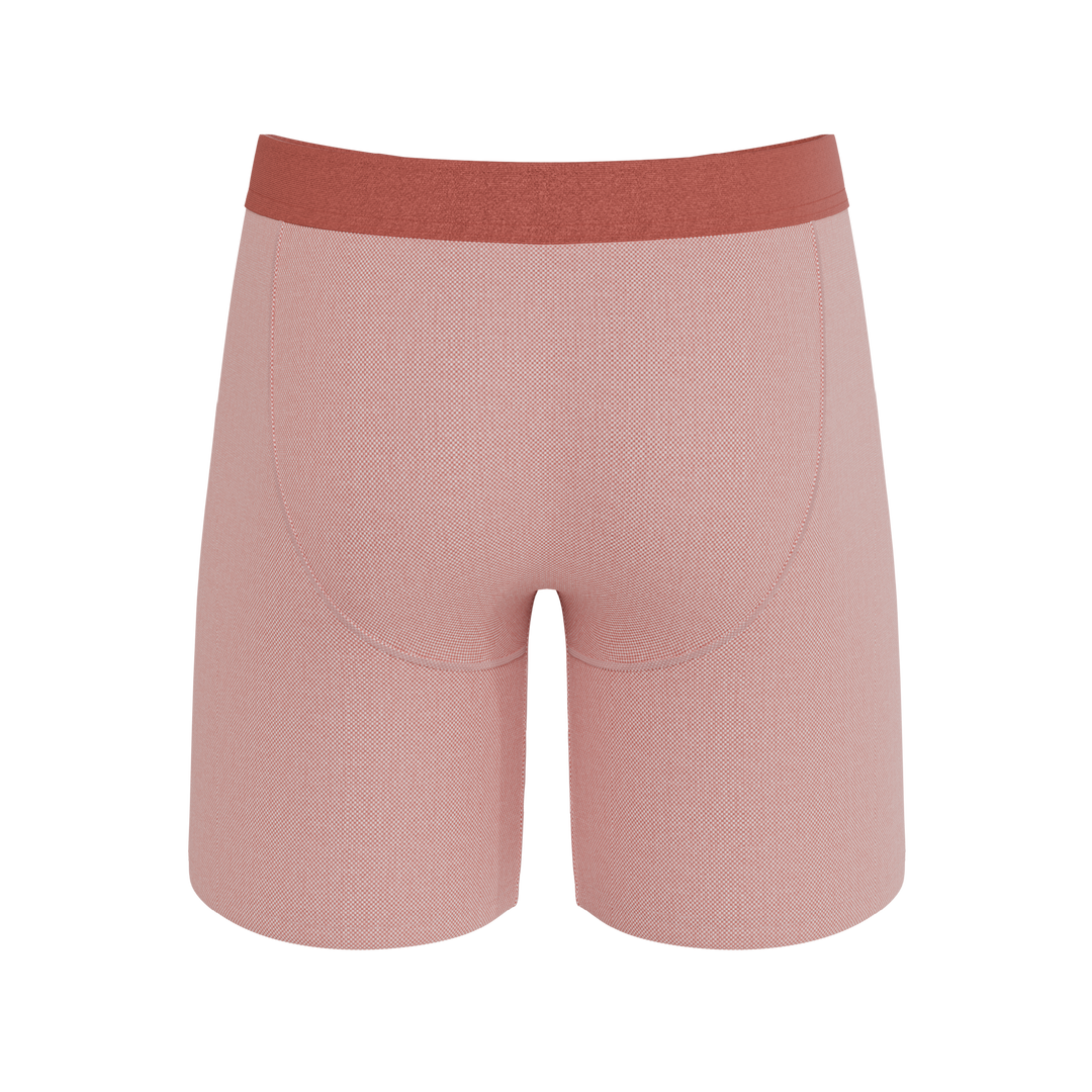 The Bell Pep Red Chambray Long Leg Ball Hammock® Pouch Underwear With Fly by Shinesty