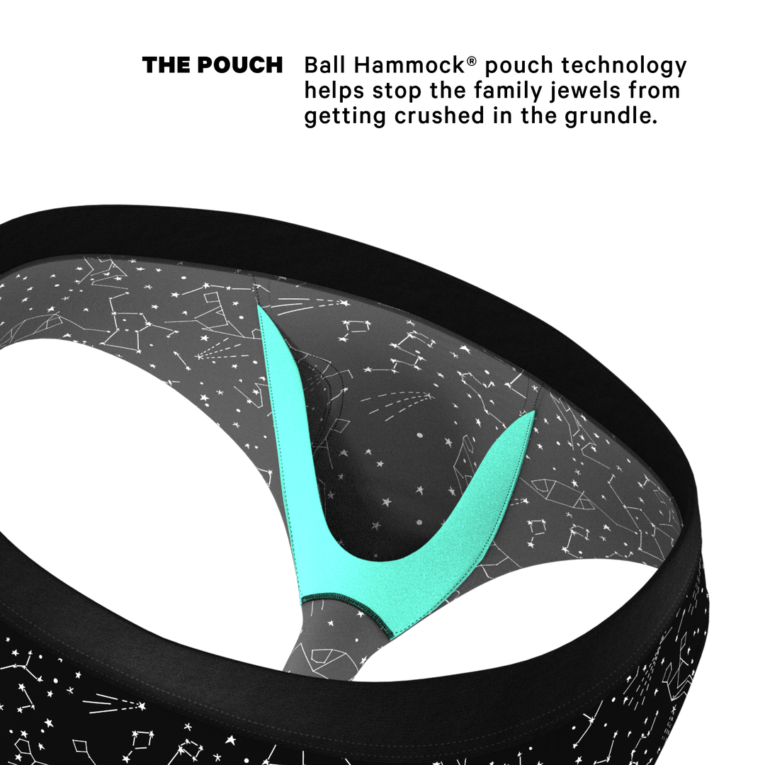 The Big Bang Glow In The Dark Constellation Ball Hammock® Briefs - Shinesty Pouch Underwear