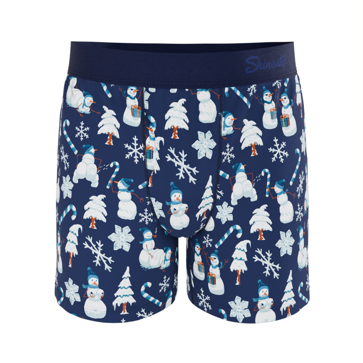 Shinesty "The Big Blizzard" Naughty Snowmen Men's Boxers | Funny Holiday Underwear