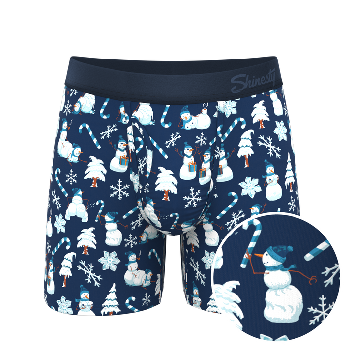 Shinesty "The Big Blizzard" Naughty Snowmen Ball Hammock® Pouch Boxer Briefs with Fly