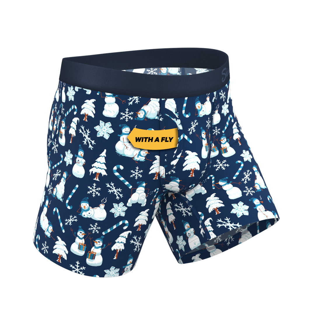 Shinesty "The Big Blizzard" Naughty Snowmen Ball Hammock® Pouch Boxer Briefs with Fly