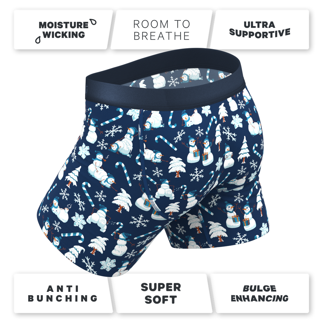 Shinesty "The Big Blizzard" Naughty Snowmen Ball Hammock® Pouch Boxer Briefs with Fly