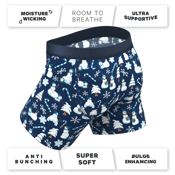 Shinesty "The Big Blizzard" Naughty Snowmen Ball Hammock® Pouch Boxer Briefs with Fly