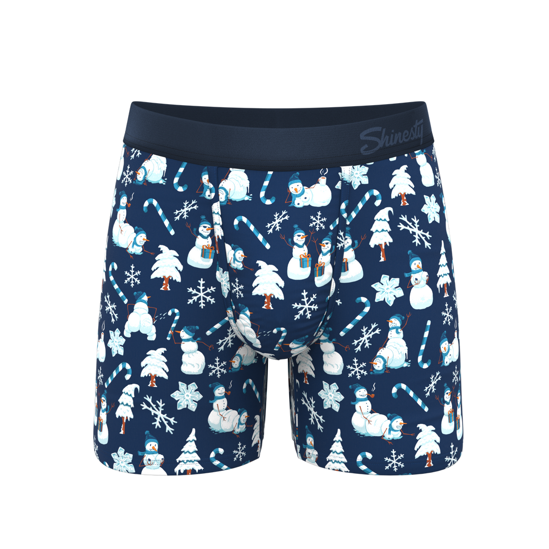 Shinesty "The Big Blizzard" Naughty Snowmen Ball Hammock® Pouch Boxer Briefs with Fly
