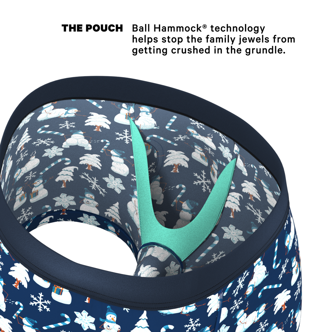 Shinesty "The Big Blizzard" Naughty Snowmen Ball Hammock® Pouch Trunks Underwear