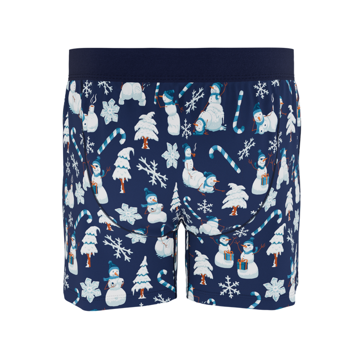Shinesty "The Big Blizzard" Naughty Snowmen Men's Boxers | Funny Holiday Underwear