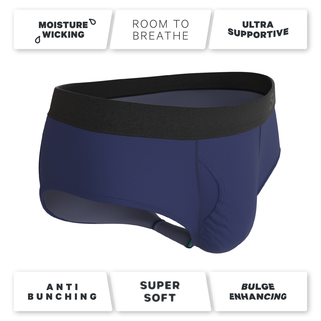 The Big Blue Briefs | Classic Navy Solid Ball Hammock® Pouch Underwear